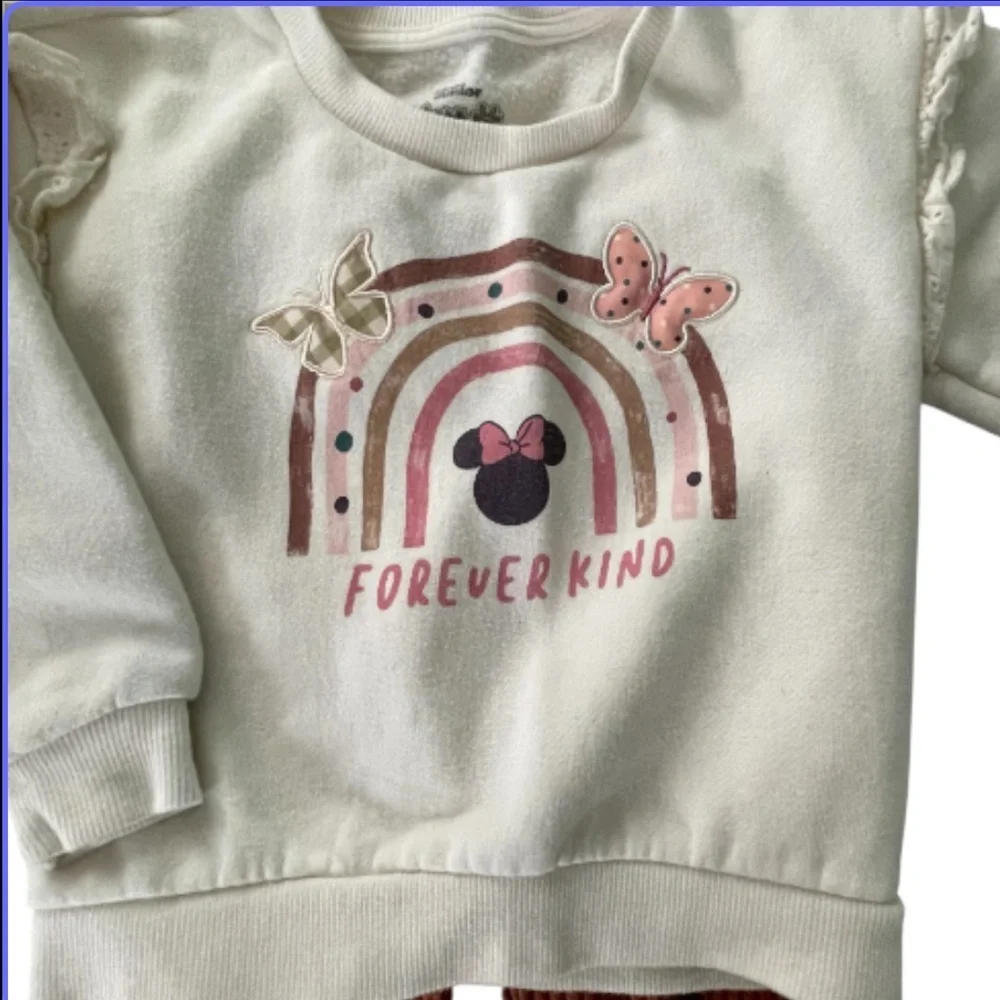 Disney Minnie Sweatshirt and Brown Pants Set - Picture 2 of 10